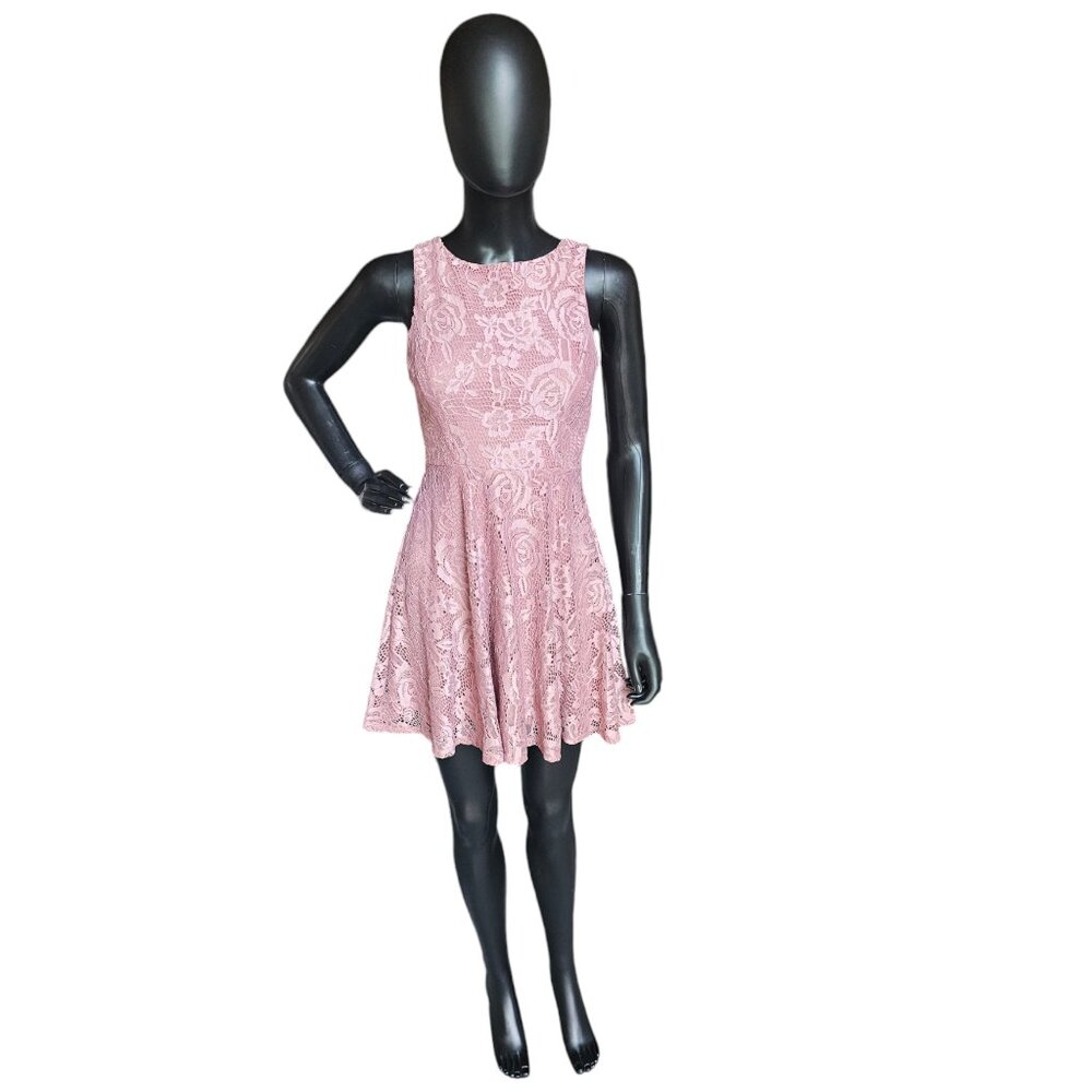 Rose Lace Circle Mini Skirt Party Dress - Speechless